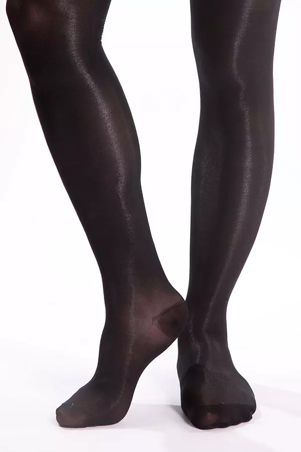 im Schritt offene Strumpfhose für Männer, schwarz