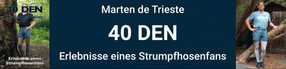 Werbung für das Buch „40 DEN – Erlebnisse eines Strumpfhosenfans“